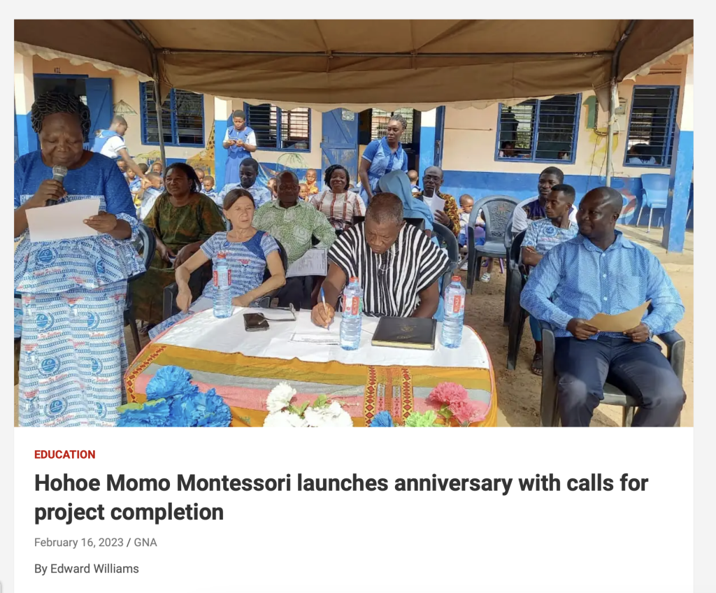 GNA Artikel über Momo-Montessori Academy Hohoe
